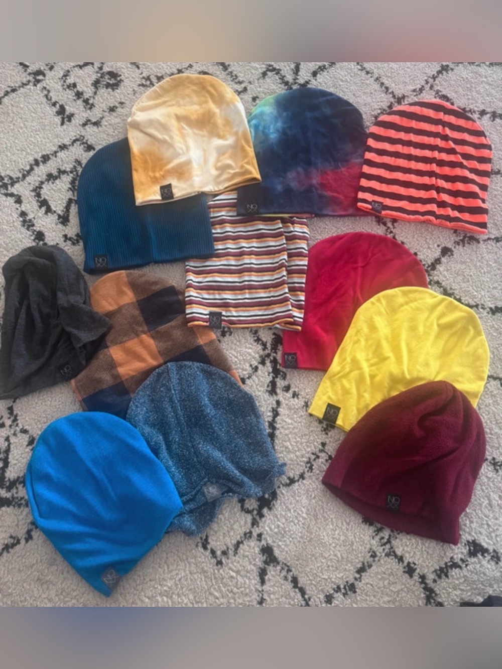 NOXX Bundle of 12 Youth Beanie Hat Pack – Assorted Colors